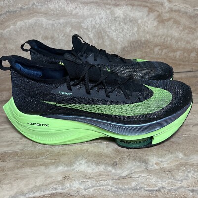 Nike Air Zoom Alphafly Next% Black Lime Blast Men's Size 13 Nike Air Zoom Alphafly Next% Black Lime Blast Men's Size 13