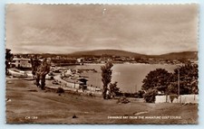 POSTCARD SWANNAGE BAY FROM MINATURE GOLF COURSE 1958 POSTMARK 