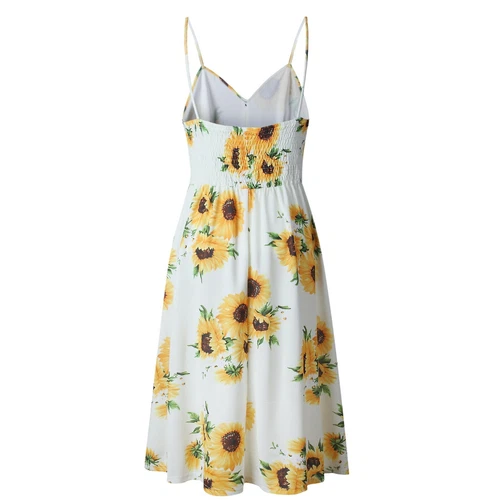 BOHO Womens Strappy Sun Dresses Summer Holiday Beach Midi Dress Plus Size 6-20 - Picture 16 of 83