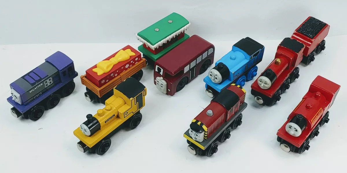 10 Thomas Friends Wooden Railway Train Tank Engine Wood Car Lot