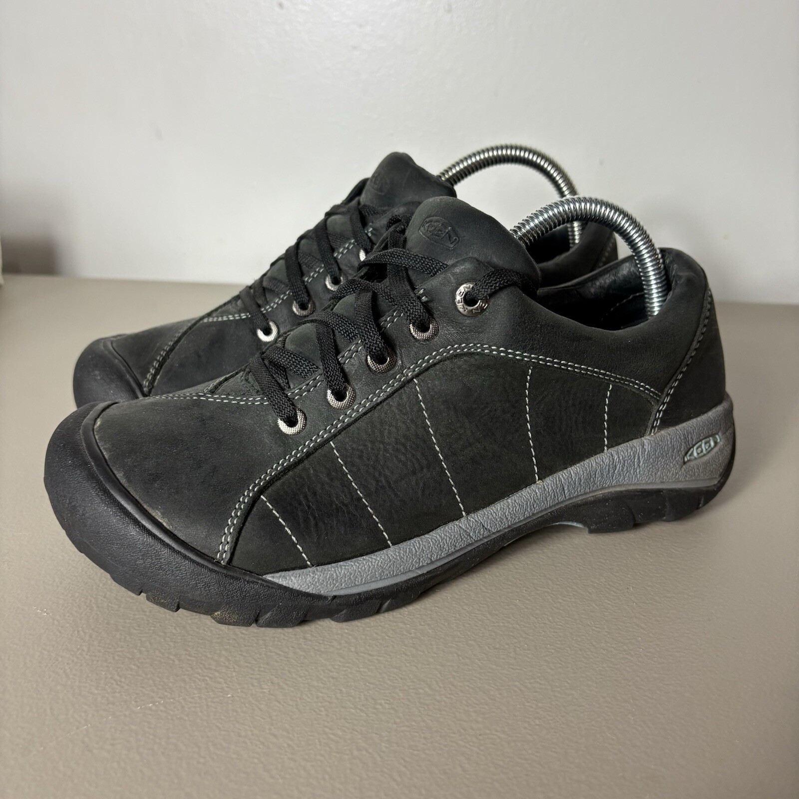 Scarpe stringate Keen Presidio II nere in pelle sneakers donna taglia US 9 escursionismo