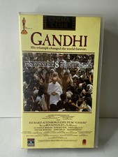 Gandhi (Starring Ben Kingsley) On VHS Video Cassette Tape