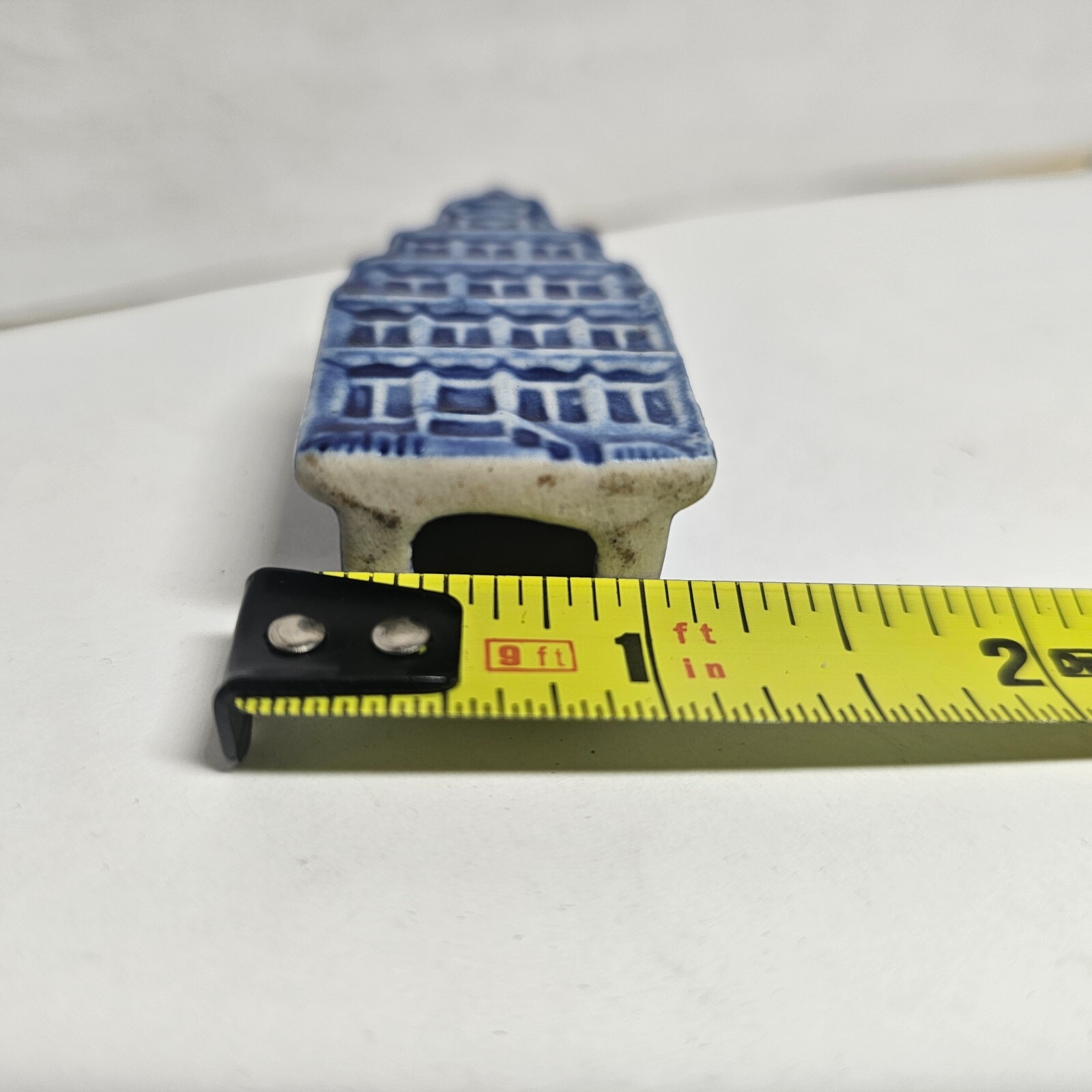 BLUE DUTCH HOUSE #1 HOLLAND DELFTS HOLLAND BLAUW AMSTERDAM MINIATURE CANAL CERAM