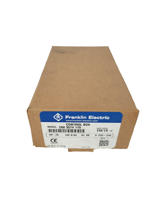 Franklin Electric 0.75 HP 50 Hz 220V Control Box 280 3574 Franklin Electric 0.75 HP 50 Hz 220V Control Box 280 3574
