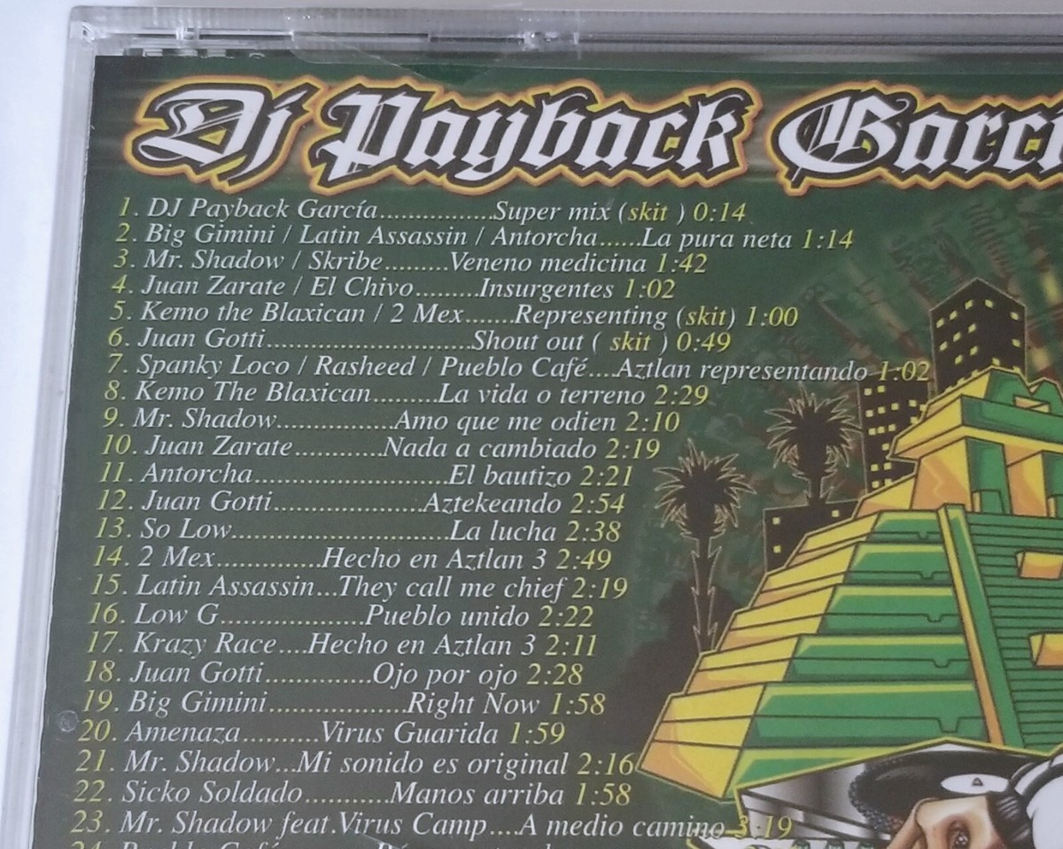 DJ PAYBACK GARCIA SEALED CD RAP G FUNK HECHO EN AZTLAN 3 LATIN