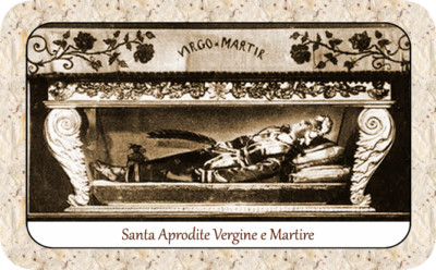 SANTINO HOLY CARD SANT' APRODITE VIRGIN AND MARTYR cuttlefish color
