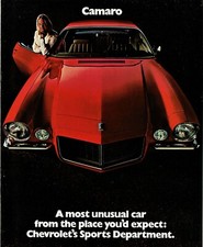 1970 Chevrolet Camaro Sport Coupe Ss Rs Z28 Nos Sales Brochure 1970 Chevrolet Camaro Sport Coupe Ss Rs Z28 Nos Sales Brochure