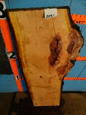 A931 2 3/16" THICK cherry burl live edge slab shelf table bench