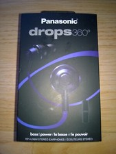 Panasonic RP-HJX6M Drops 360 Bass Power Headphones - Metallic Blue