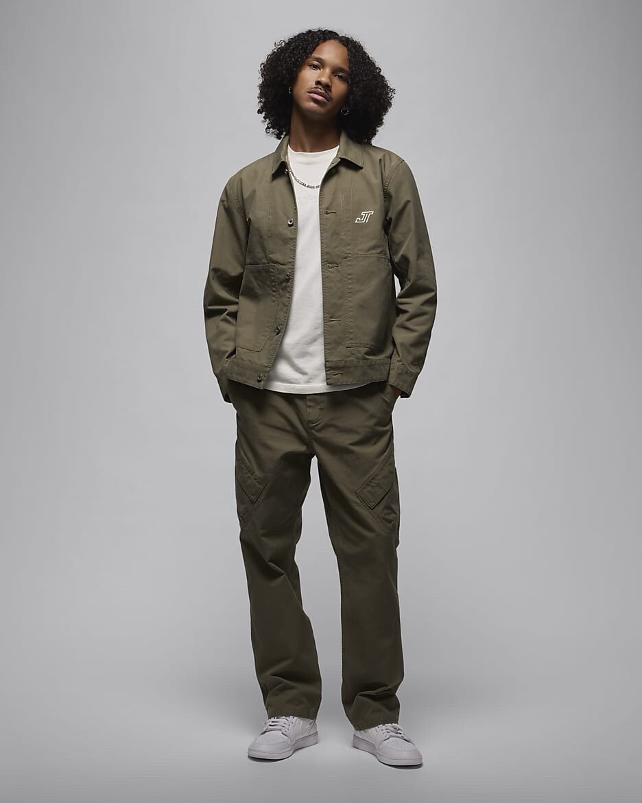 Nike Air Jordan Jayson Tatum Chicago Canvas Work Jacket 