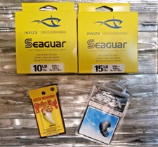 Seaguar INVIZX 15lb 100% fluorocarbon lines 200 Yrd  & a 10lb line + $15 FREE!