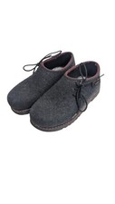 Wild N  Wooly by Stegmann Lace Up Gray Felt Wool Shoe Sz 6 Womens