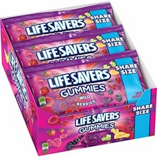 Life Savers Wild Berries Gummies Candy, 4.2 oz 15 Share Size Packs 
