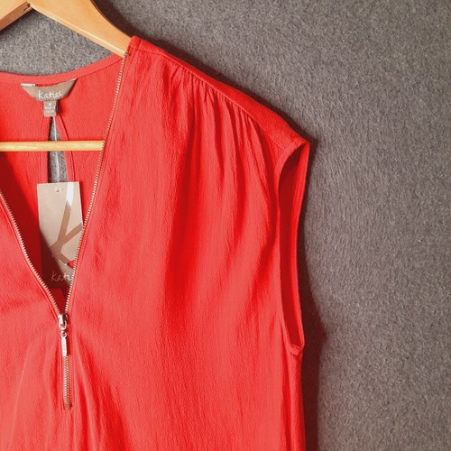 New KATIES Womens shift dress Size 8 red sleeveless knee length lightweight BNWT - Picture 2 of 15