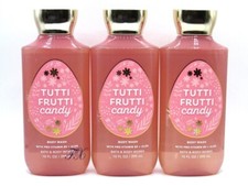 BATH BODY WORKS TUTTI FRUTTI CANDY BODY WASH 10 FL OZ LOT OF 3 PCS