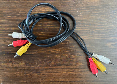RCA Composite Cable Audio Video Red White Yellow cables as 1 unit 4 ft ...