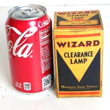 Vtg Western Auto Stores Man Cave Garage EMPTY BOX Wizard Clearance Lamp Lens