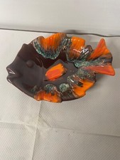 Fish Shaped Fruit or Butter Dish with Different Ceramic Colors