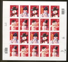 US Sheet MNH #3676-3679 37c Snow Men   ,3676