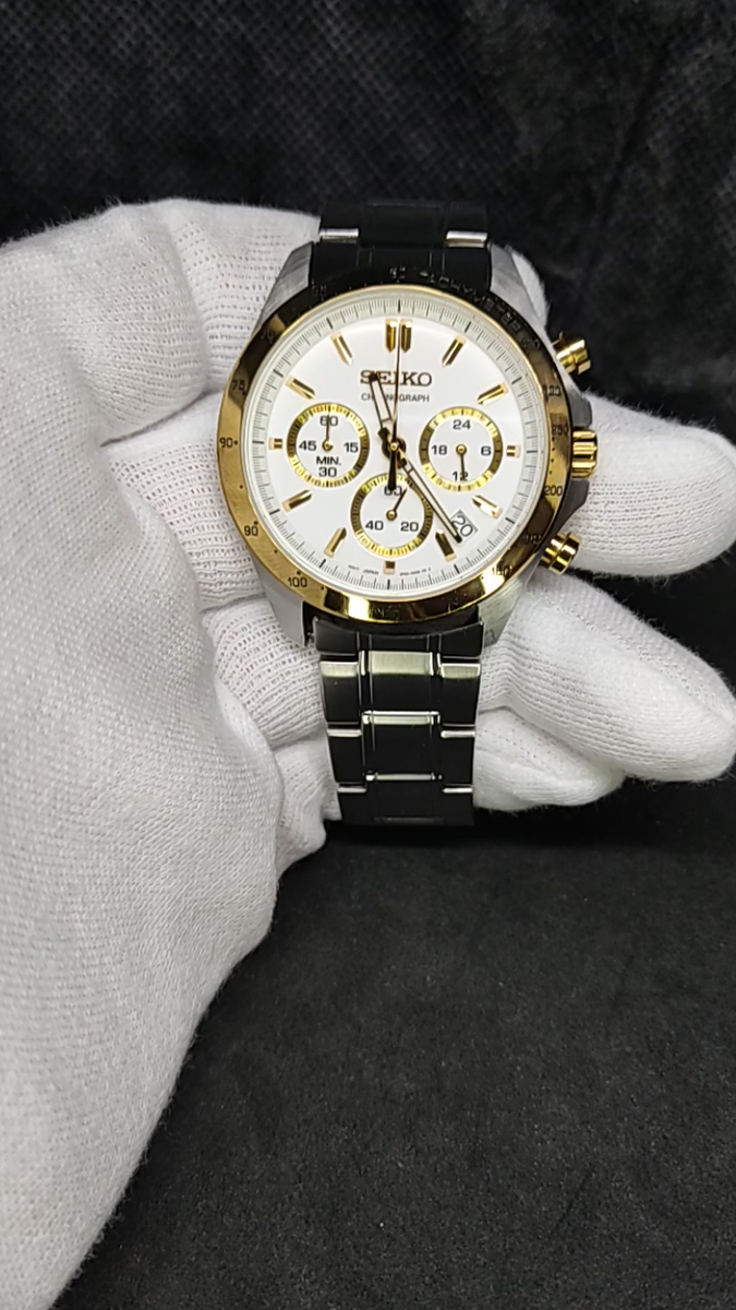 ♪【美品】SEIKO■メンズ時計■SPIRIT■ゴールド■文字盤白■908 ♪ SEIKO】セイコー グランドセイコー1st アップライト文字盤 前期