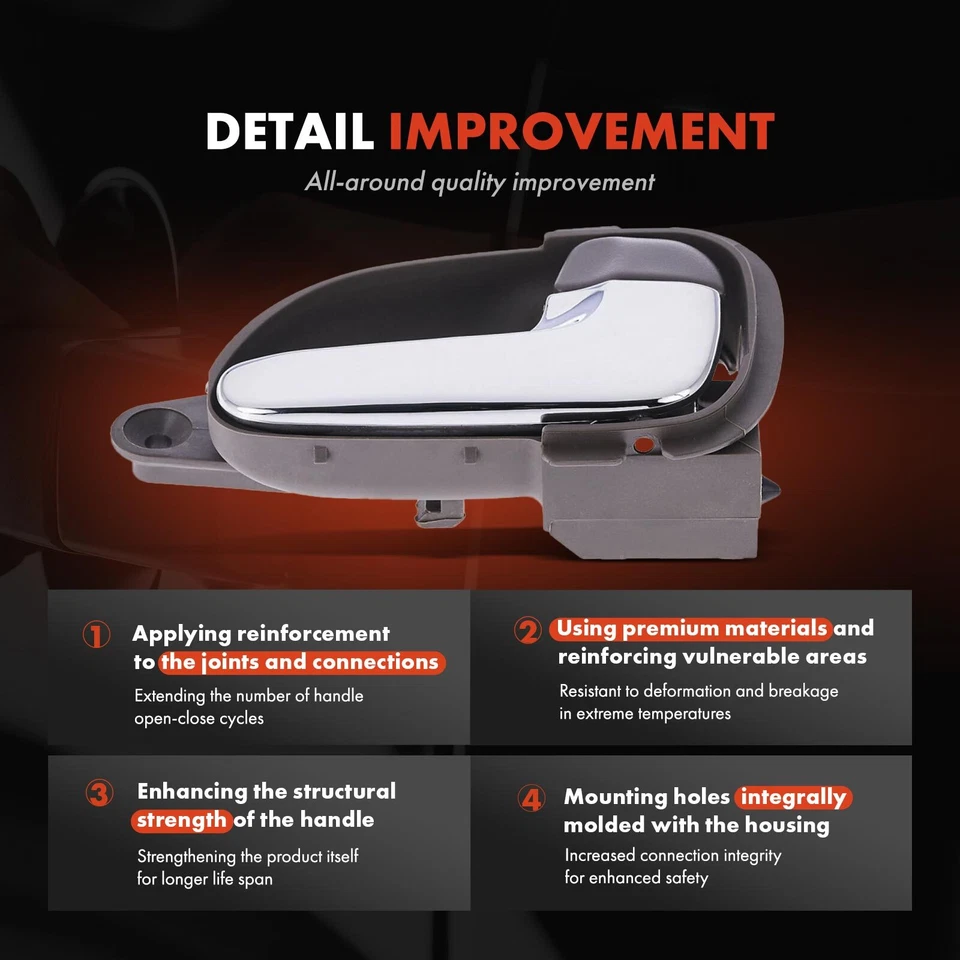 2x Manija de puerta interior marrón para Nissan Quest Mercury Villager 1999-2002 delantera Foto 3 de 4