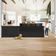 42" Tall X 130" Extra Wide Retractable Baby Gate Pets Dog Indoor Outdoor Stairs