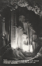 Postcard MO Stanton Missouri Meramec Caverns Foot on Stage Curtain