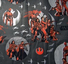 Star Wars Rogue One characters grey cotton print fabric - sold by THE YARD