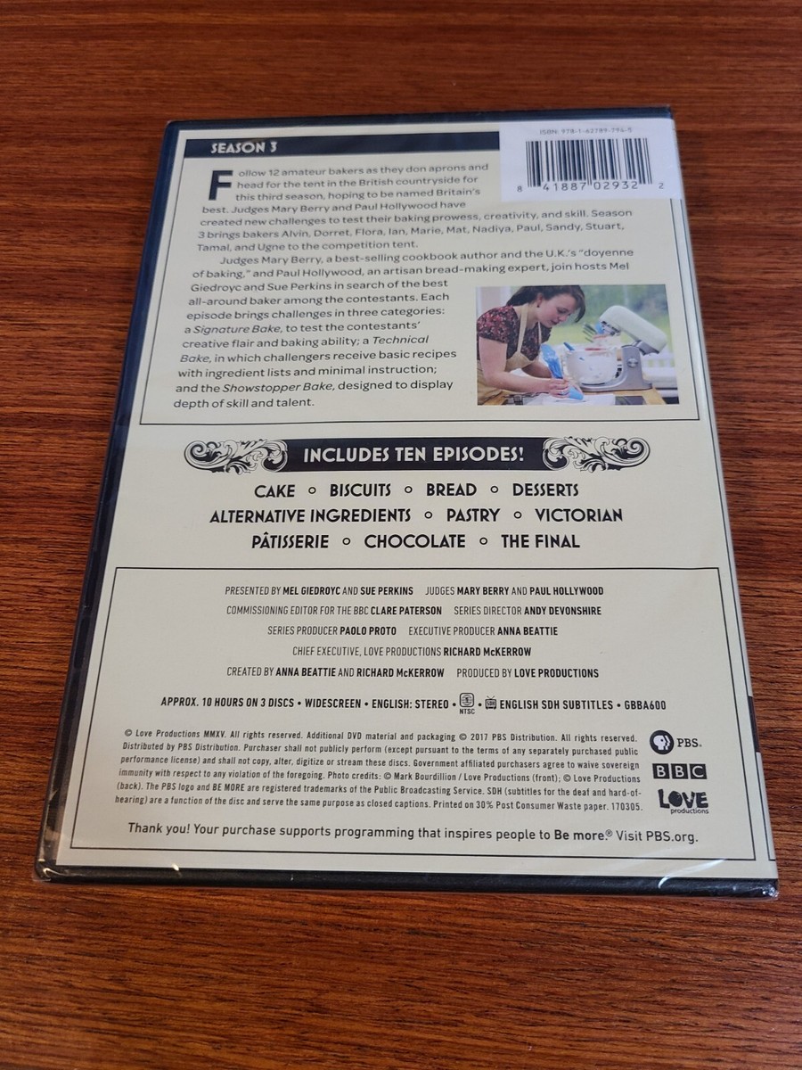 The Great British Baking Show Season 3 DVD Box Set - Original PBS