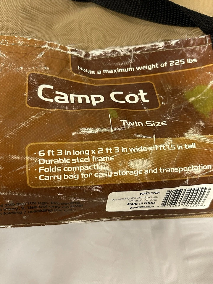 Cuna de camping Ozark Trail tamaño doble 6 pies x 2 pies tostada/beige con bolsa de transporte Foto 3 de 4