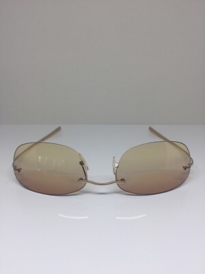 NEW Ralph Lauren Women’s 7555 Rimless Shiny Gold Brown Sunglasses 58-18-130mm Ralph Lauren RL7093 XXL (60 - 16) with Brown lenses and Gold  main image 4