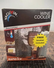NEW VacuVin Rapid Ice Wine Cooler wine chiller SILVER