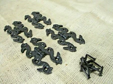 4 Hinges 4" Long Decorative Butterfly Hinge Cabinet Screen Door Iron Hand Forged