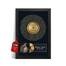 Personalized Anniversary Gift for Husband Poster, Vinyl Record Plaque Framed