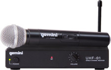 Gemini DJ UHF-01M F1 Wireless Microphone System,Black