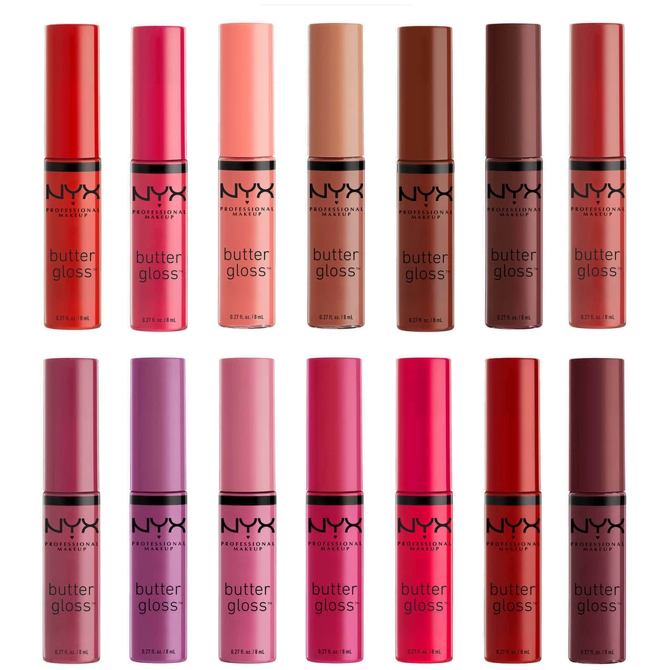 NYX Professional Makeup Butter Lip Gloss 8ml - Select Your Shade - Brand New