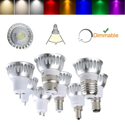 RANPO Lampade Faretto LED COB Dimmerabili 5W GU10 MR16 GU5.3 E27 AC 220V 240V DC 12V 24V
