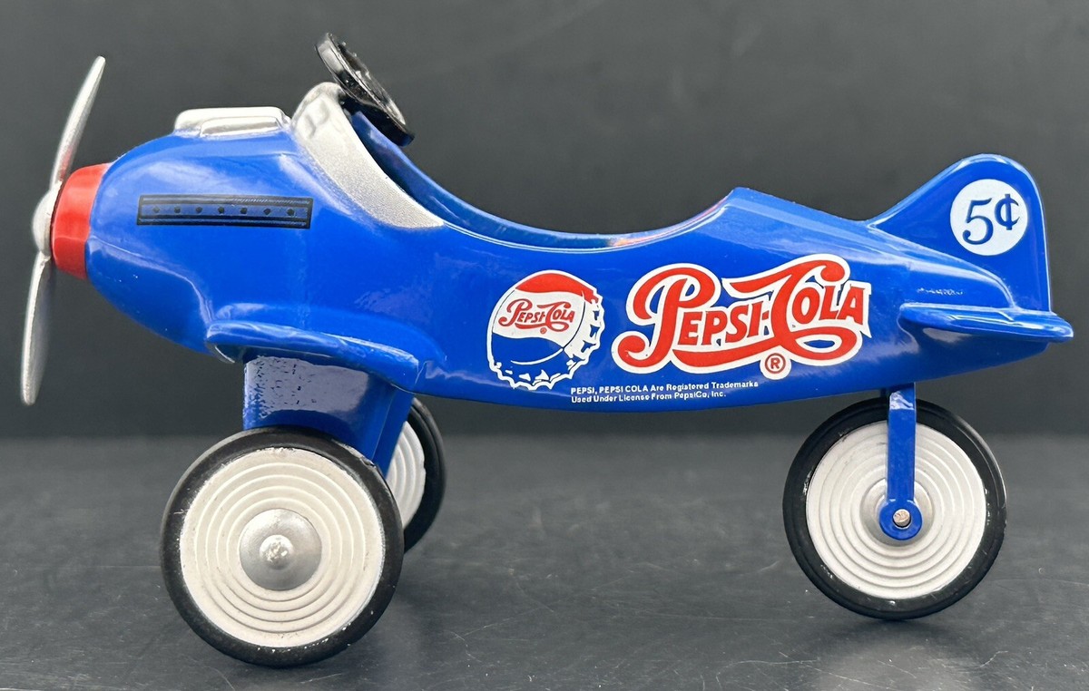 Pepsi Cola Diecast Metal Kiddie Pedal Plane Airplane Toy Model