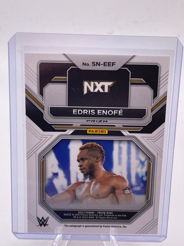 2023 WWE - Prizm - Auto Superstar Autógrafos Disco - Edris Enofe - Imagen 2 de 2