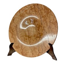 Vassoio Piatto Centrotavola in Marmo Rosso Verona Artigianato Home Decor Ø 40cm