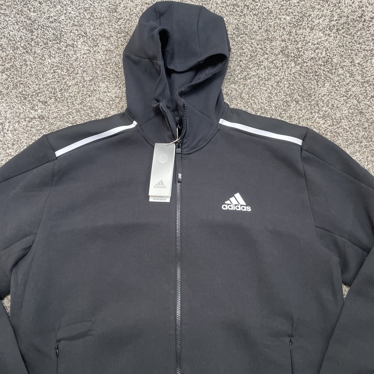 Adidas Z.N.E. Full Zip Track Hoodie Jacket Black GT9780 Mens Adidas Z.N.E. Full Zip Track Hoodie Jacket Black GT9780 Mens