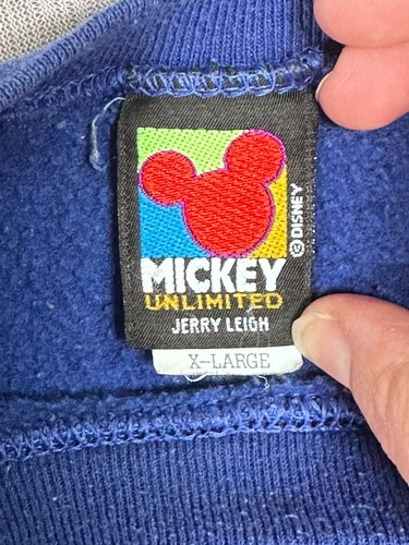 Vintage 90's Disney Mickey Unlimited Streetwear Jerry Leigh Swaetshirt Size XL - Picture 3 of 8