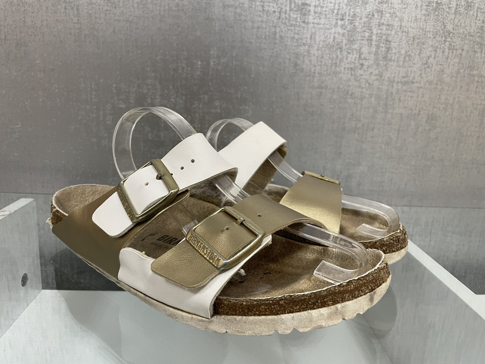 BIRKENSTOCK 41 Women's Arizona White Leather Sandals Size: 41 / 10-10.5  (A334) | eBay