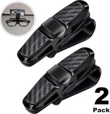 2PCS Universal Sun Visor Glasses Holder Sunglasses Cards Clips for Cars, Pickup