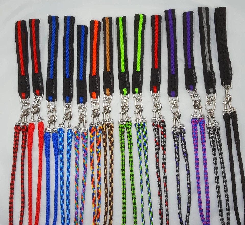 elropet® Zwillingsleine Doppelleine Hunde bis 15kg 1,30m rund 8mm Koppelleine