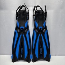 Tusa Solla Fins Scuba Diving Open Heel Adjustable Dive Fin Blue And Black