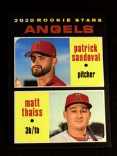 2020 Topps Heritage ANGELS ROOKIE STARS Patrick Sandoval, Matt Thaiss item 1