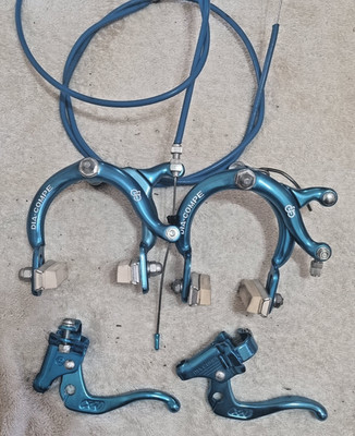 Oldschool BMX.80er.Blue Dia Compe 880s n Tech 4 Hebel,Gleichstromkabel,alle datiert 85