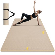 Large Yoga Mat 6 x 4  Extra Long and Wide Workout Mat for Men and Women Non