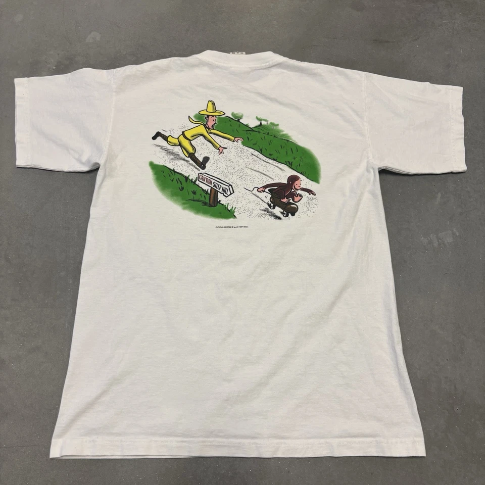 Camiseta de comedia Crazy Rare Vintage 1997 Curious George Foto 3 de 4
